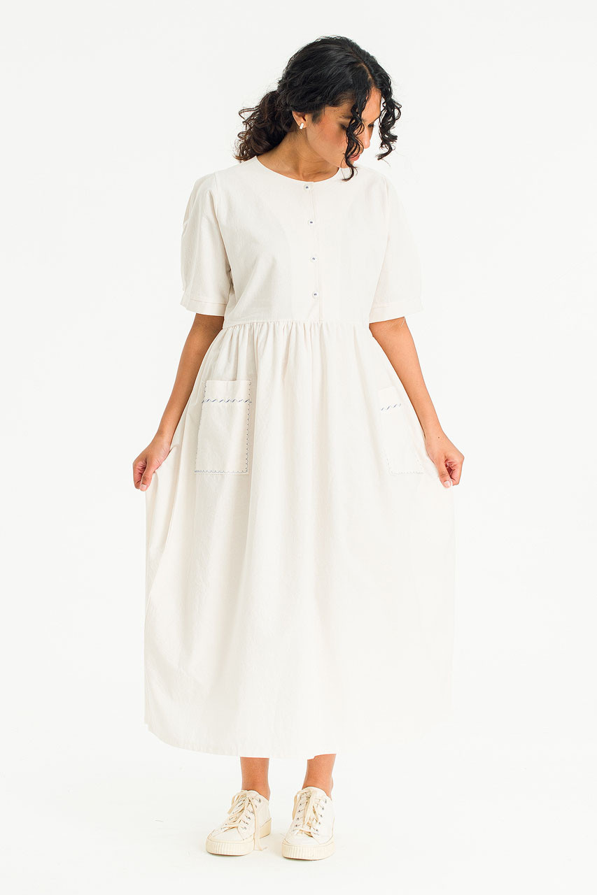 Laura Pocket Stitched Dress, Blue