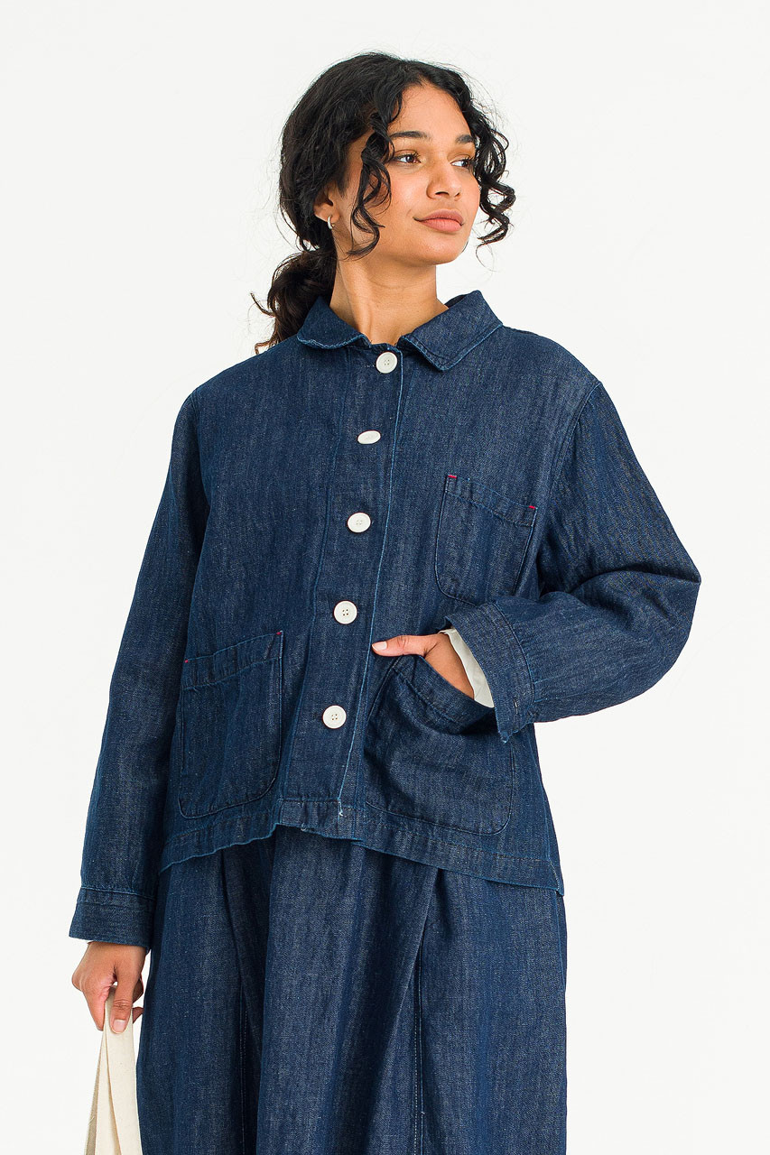 Indigo Buttonwalk Jacket, Indigo