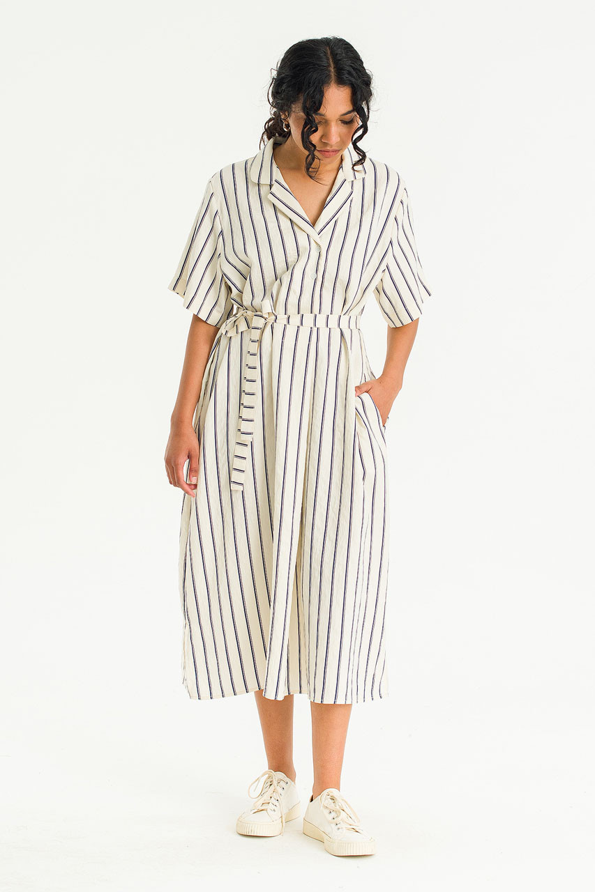 ワンピース Herlipto PapillonStripeShirtDress FORHER Herlipto PapillonStripeShirtDress FORHER ワンピース Papillon