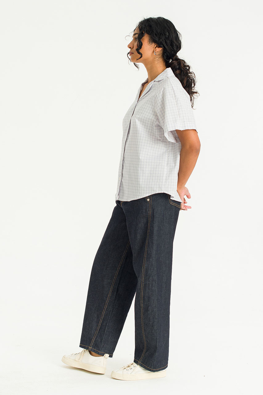 Chiko Check Crop Shirt, Ivory