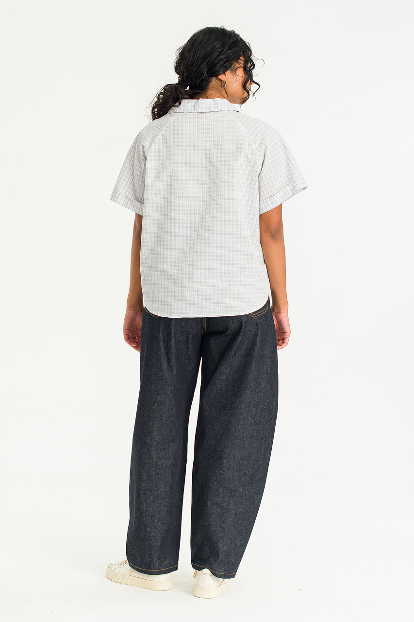 Chiko Check Crop Shirt, Ivory