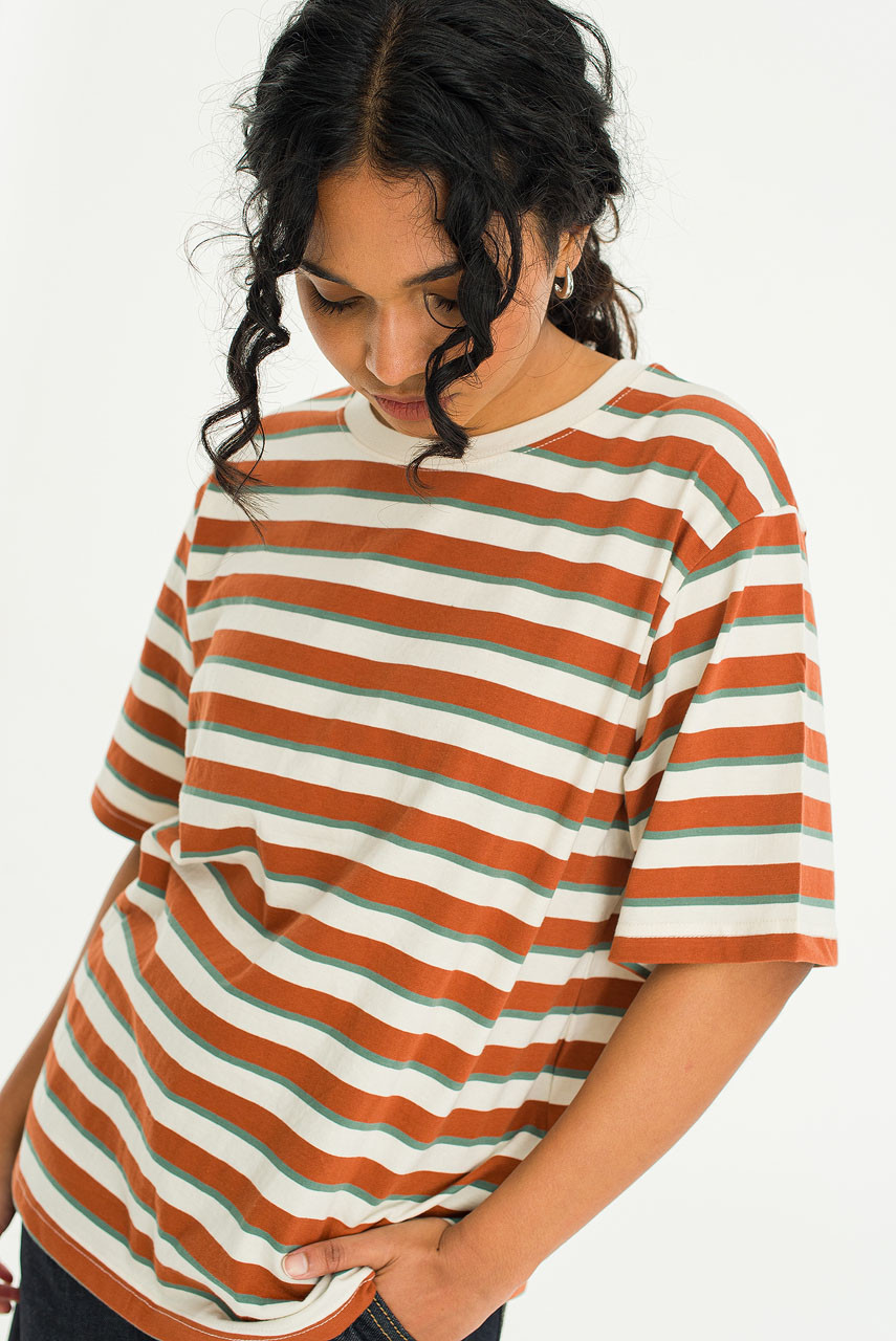 【値下げ】irojikake The Striped T-shirt BROWN 値下げ】irojikake The Striped T-shirt BROWN