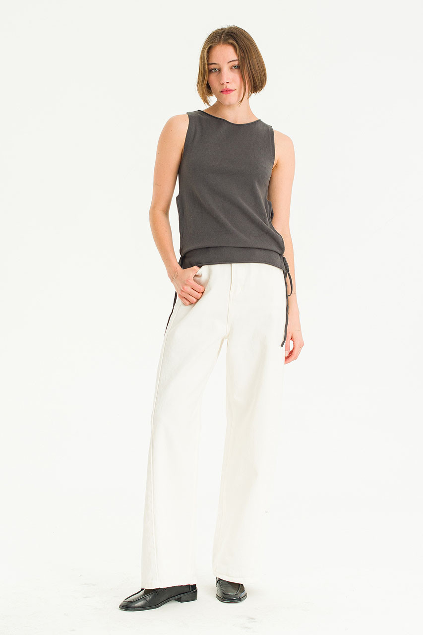 Jane Sleeve Knit Top, Charcoal