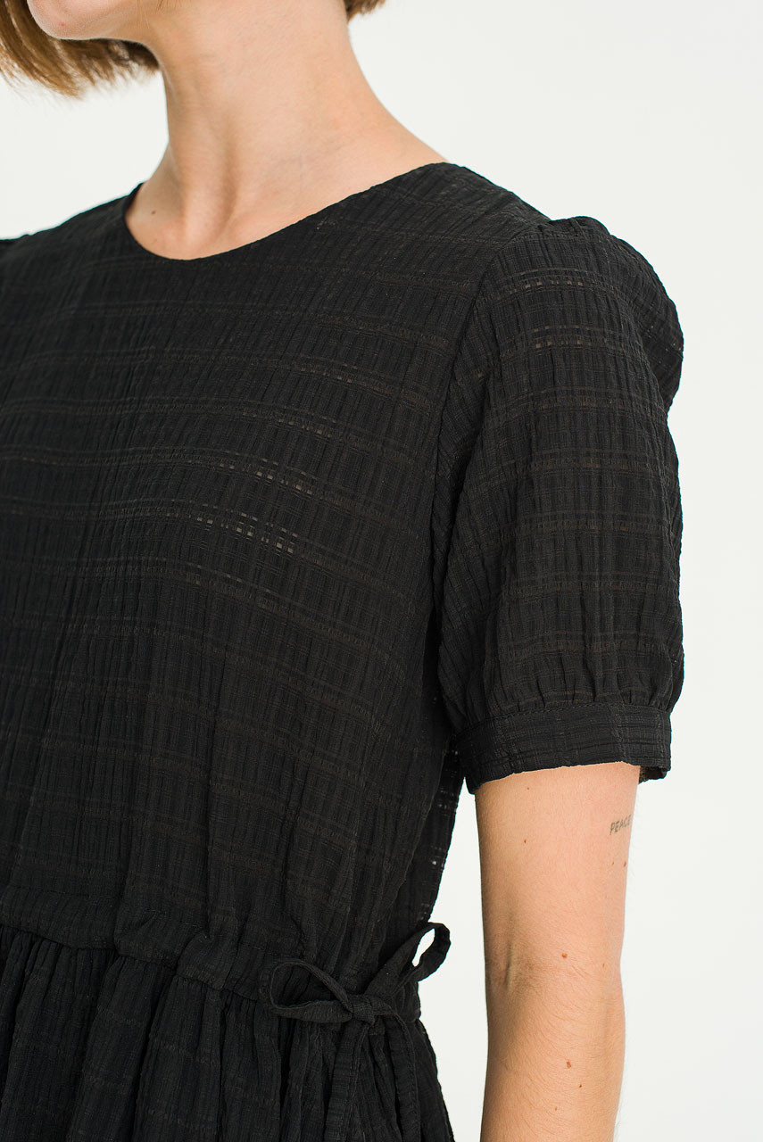 Jua Check Dress, Black