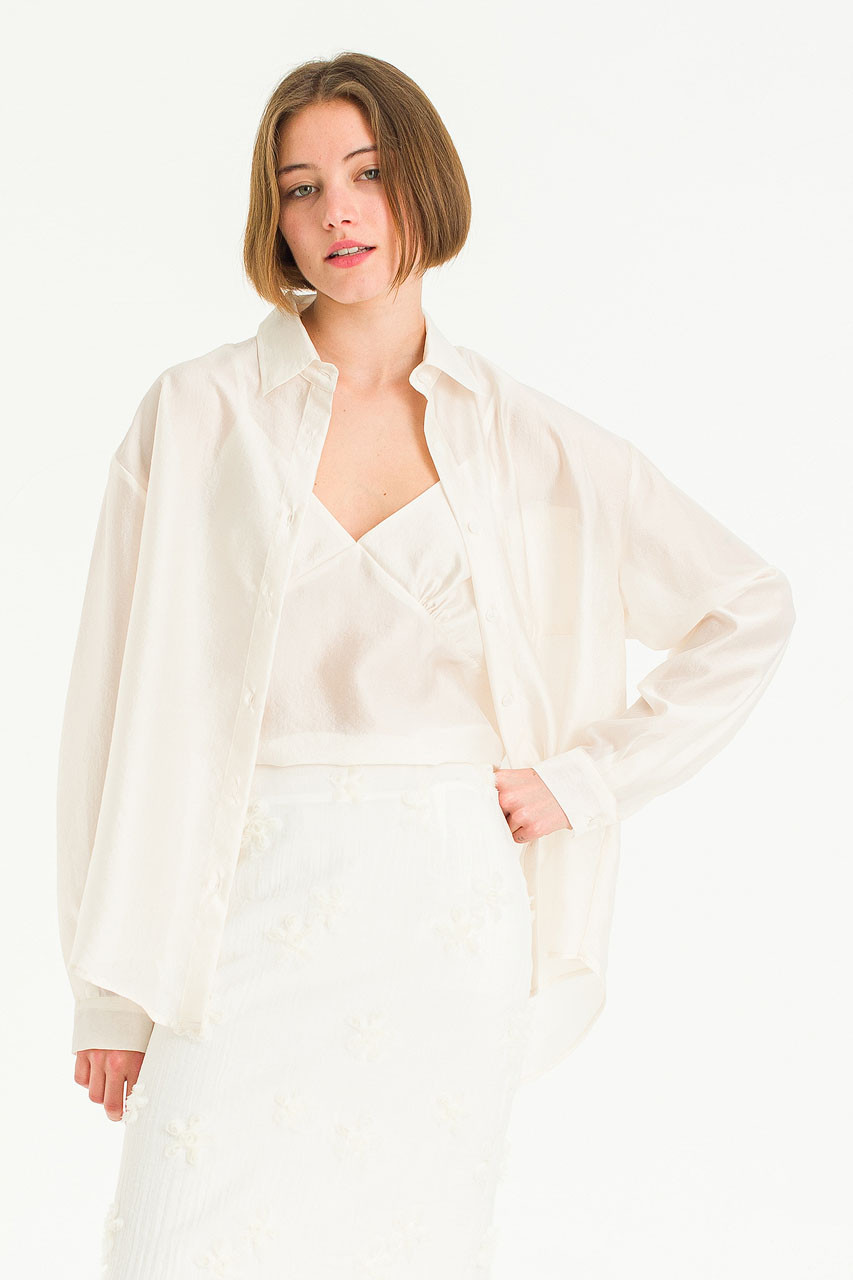 Manon Sheer Blouse, Ivory