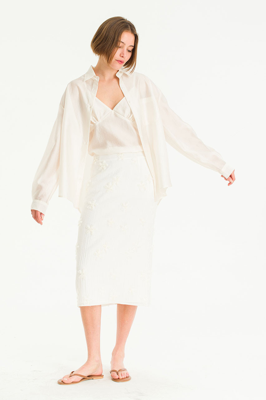 Manon Sheer Blouse, Ivory