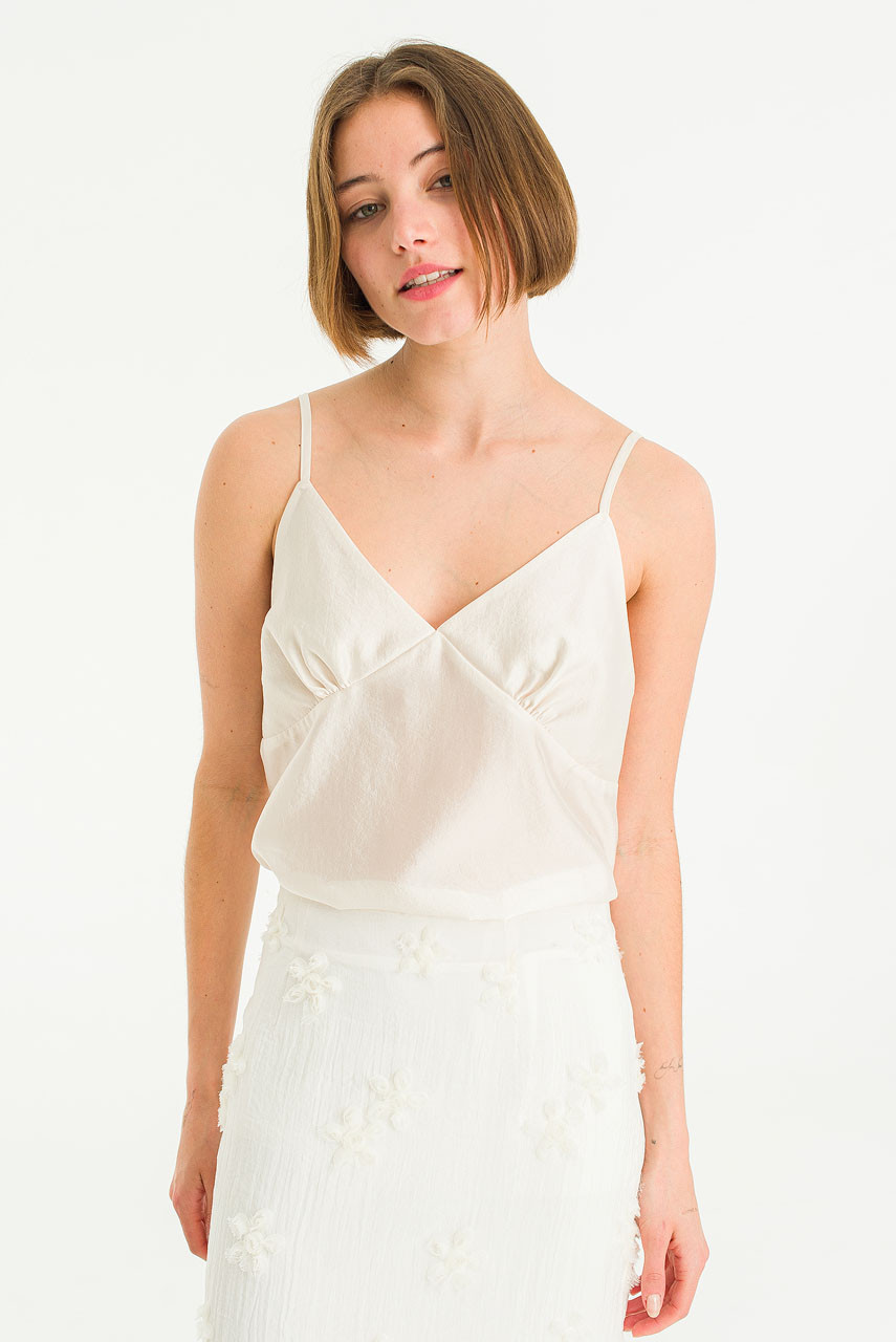 Bibiy. CAMILLE SHEER TOP ホワイト Bibiy. CAMILLE SHEER TOP ホワイト
