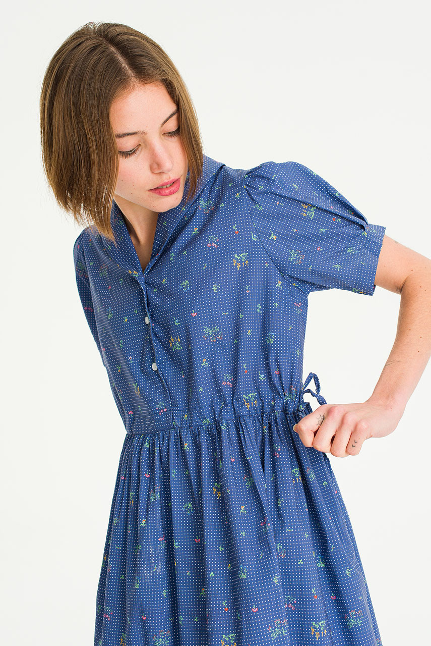 Dot Berry Meadow Dress, Navy