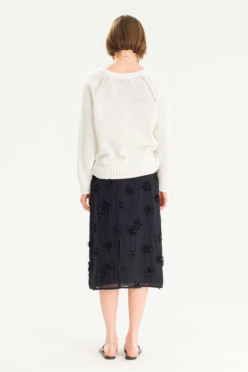 Petal Cloud Skirt, Black
