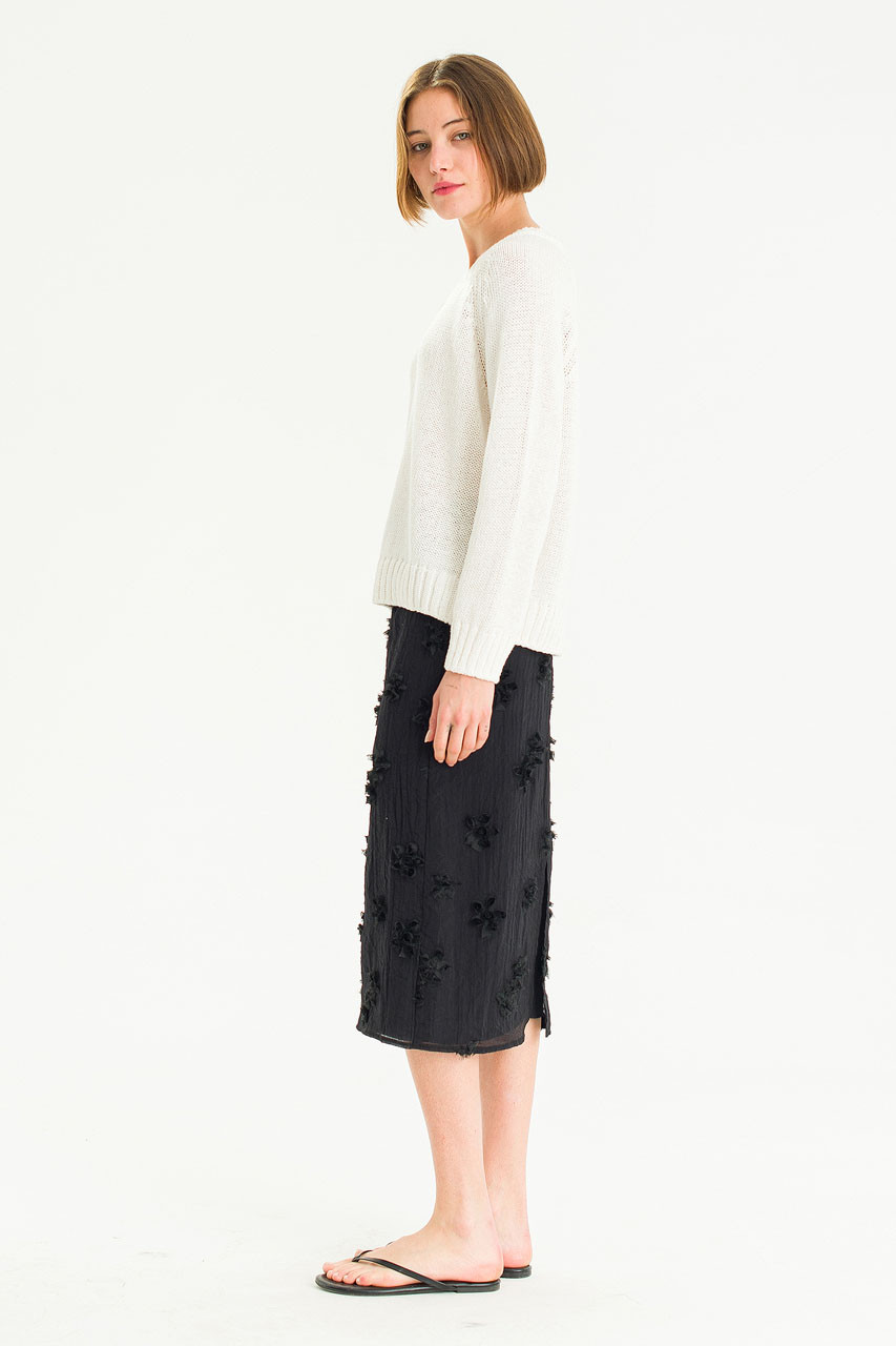 Nora V Neck Jumper, Ivory