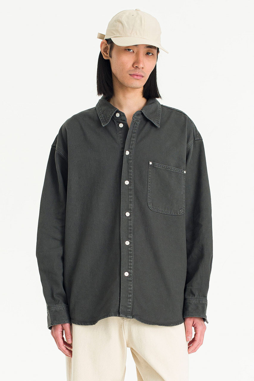 Menswear | Heavyweight Pigment Overshirt, Charcoal