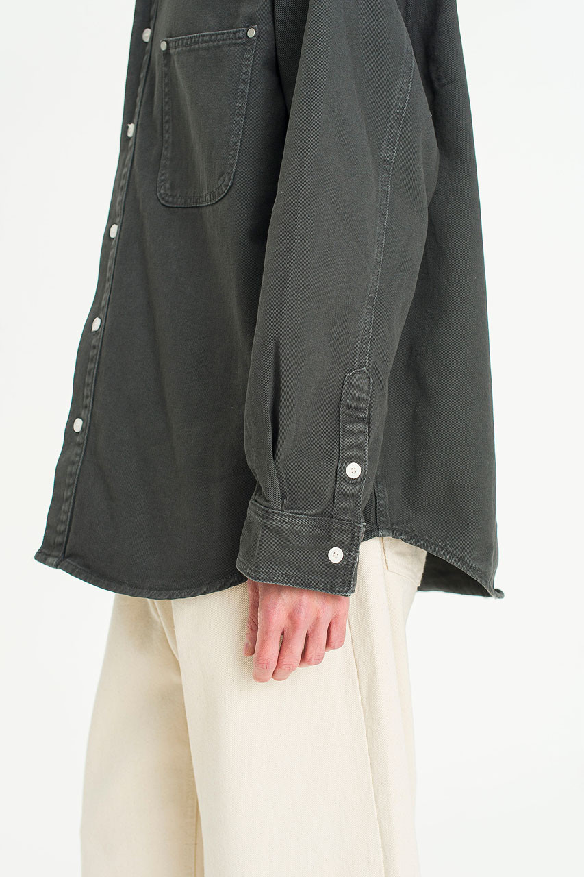 Menswear | Heavyweight Pigment Overshirt, Charcoal