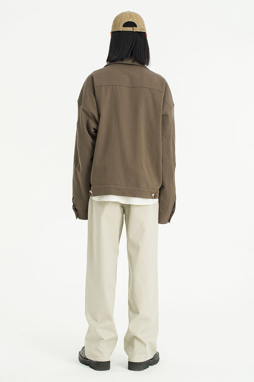 Menswear | Boxy Cotton Jacket, Khaki