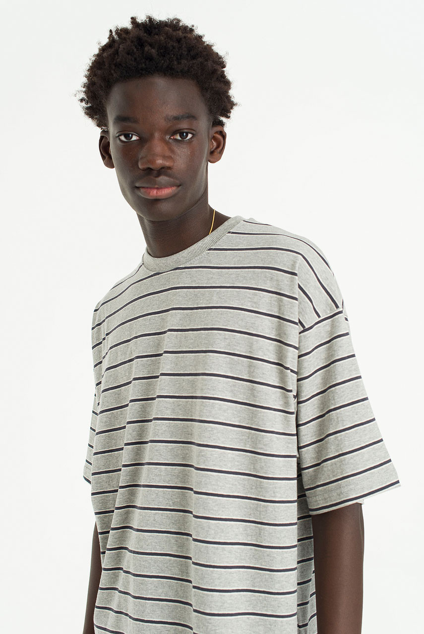 Menswear | Stripe T-Shirt, Grey