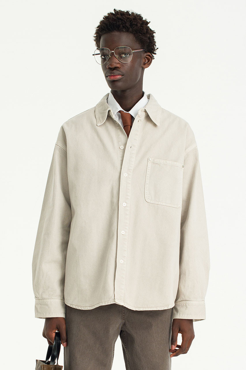 Menswear | Heavyweight Pigment Overshirt, Beige