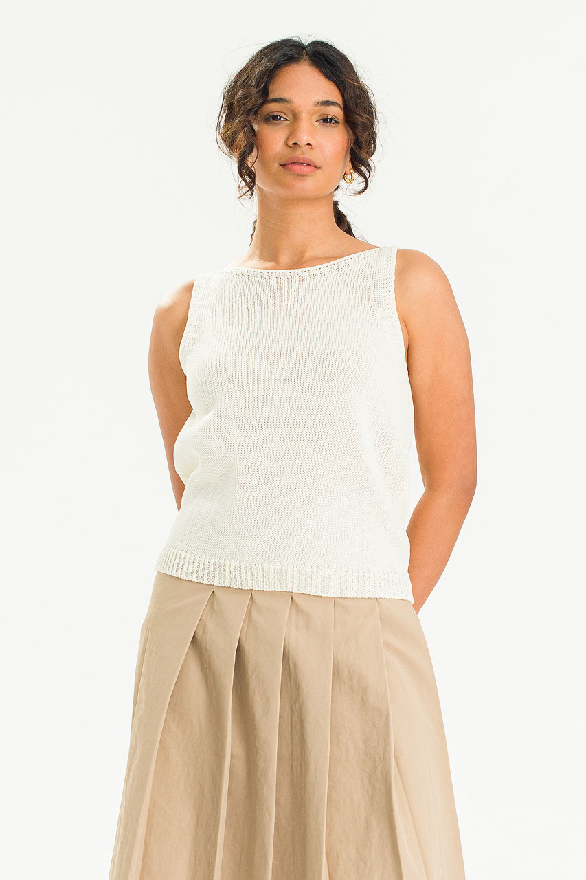 Mizuki Ribbon Cami Top, Ivory