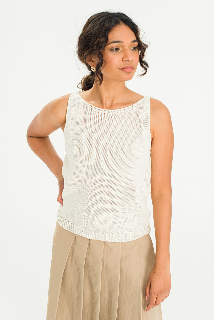 Summer Knit Cami, Ivory