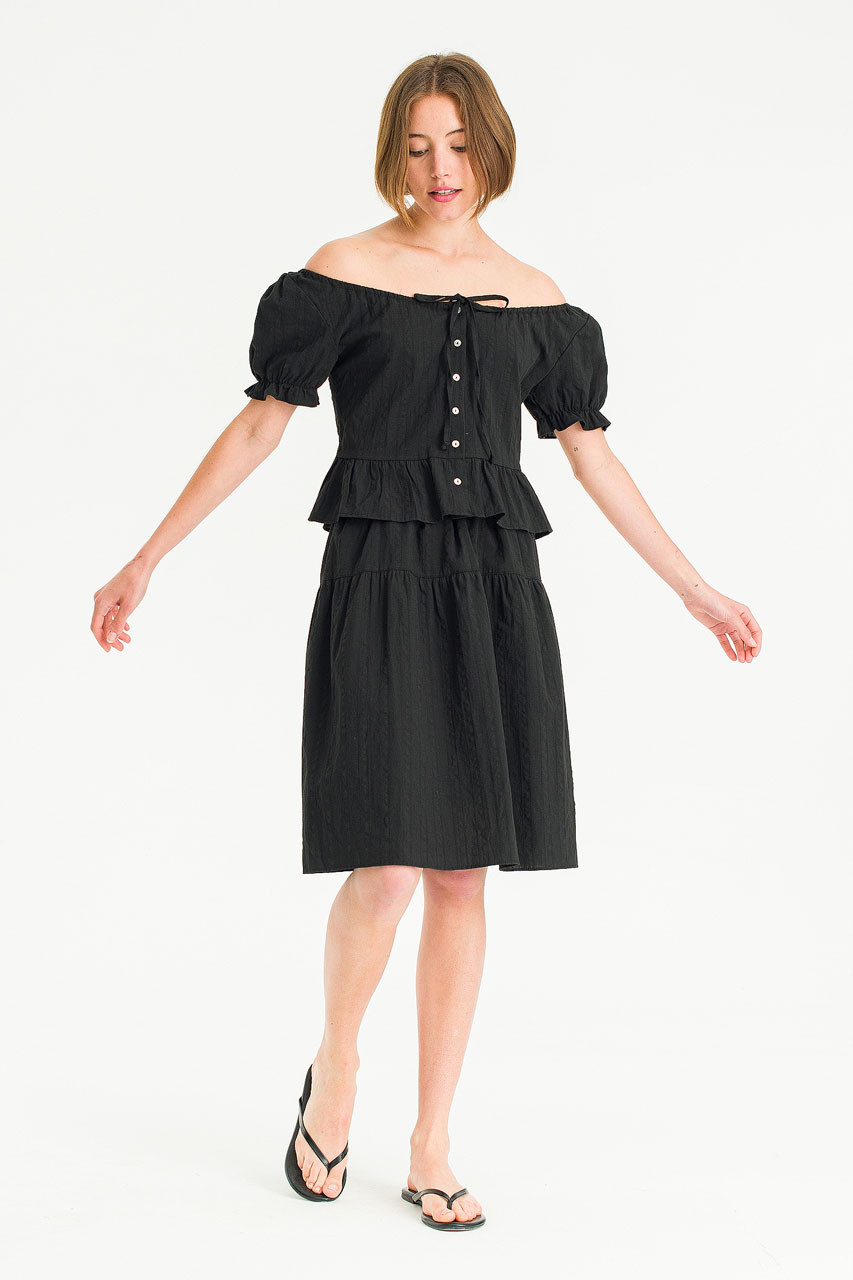 Tier Lace Blouse, Black