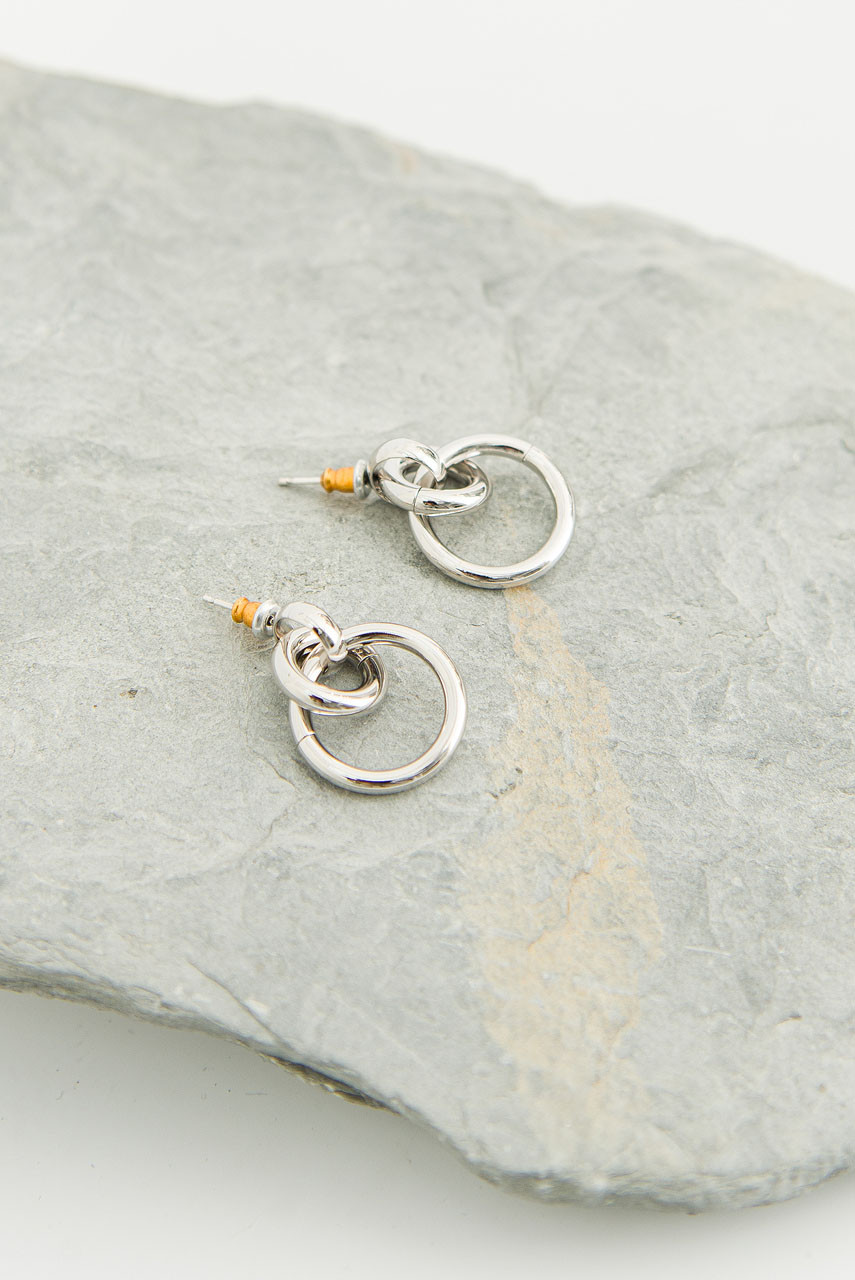 Jael Circle Earrings, Silver