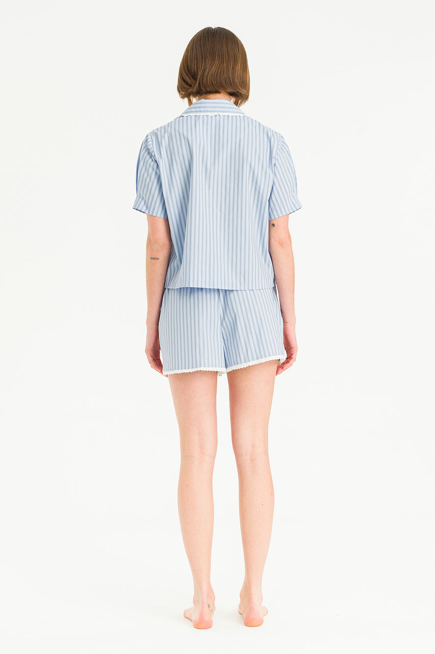 Ribbon Sailor Pj Set, Blue