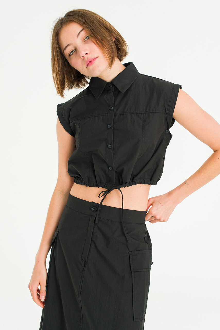 Utility Cinc Shirt & Skirt Set, Black