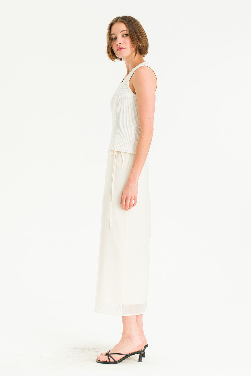 Ribbed Knit Tank, Ivory