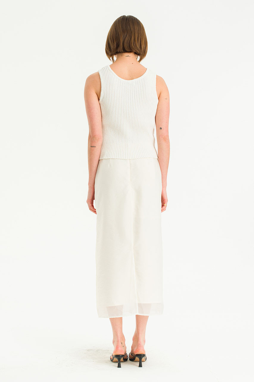 Ribbed Knit Tank, Ivory