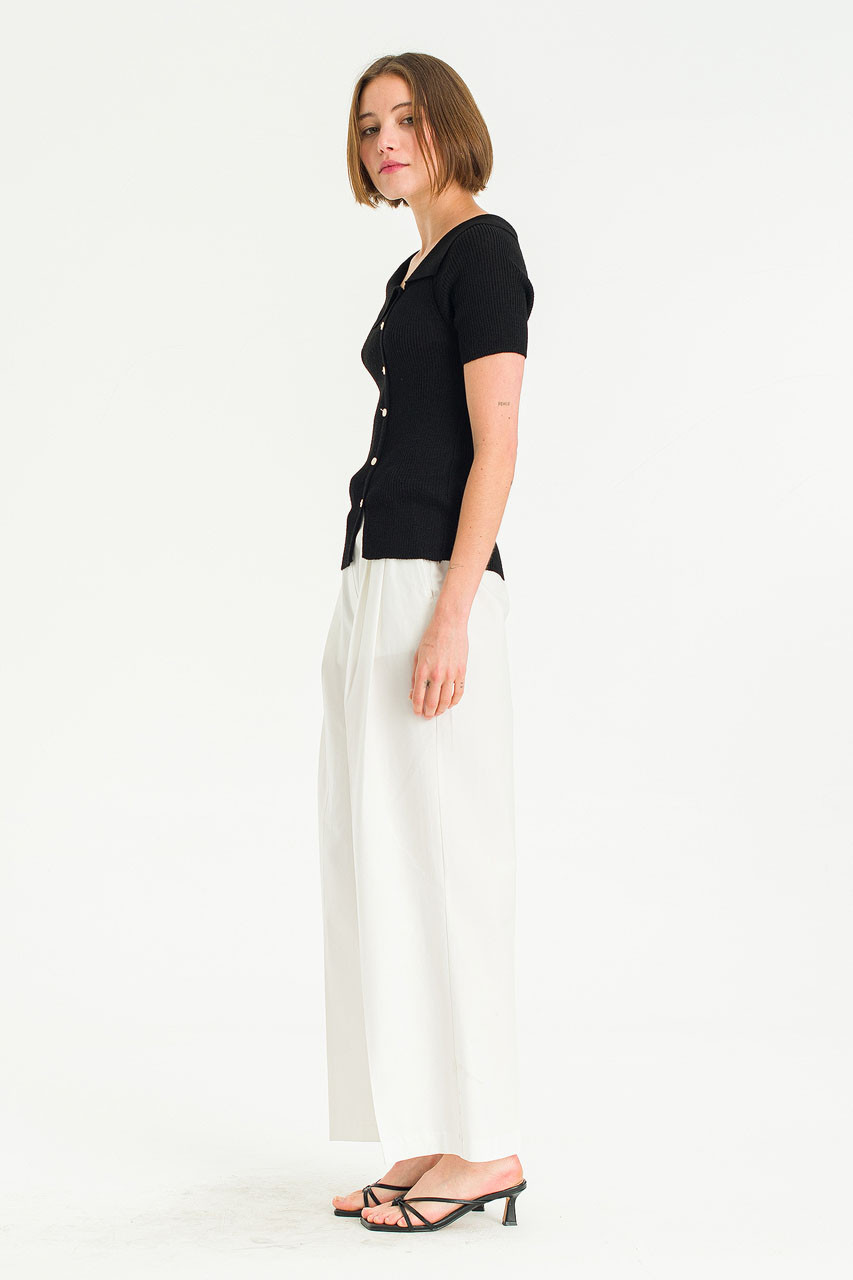 Lucie Knit Polo, Black