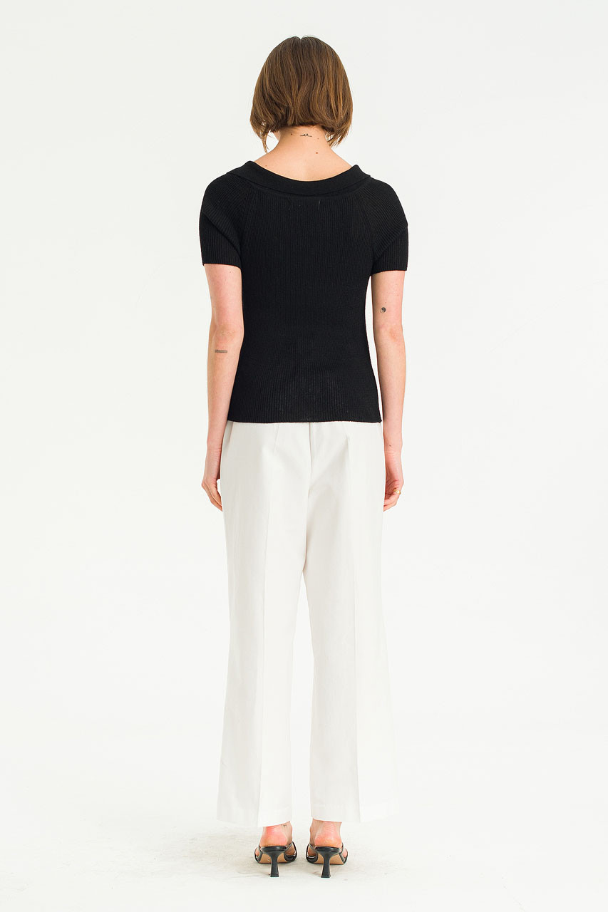 Lucie Knit Polo, Black