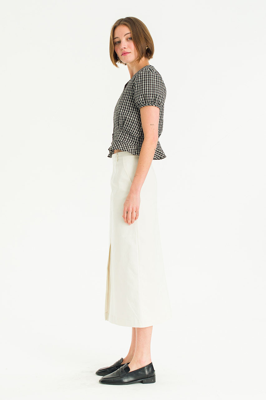 Dovie Check Blouse, Black