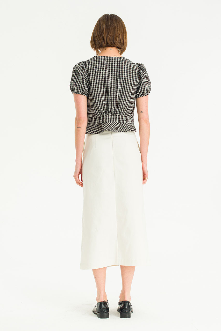 Dovie Check Blouse, Black