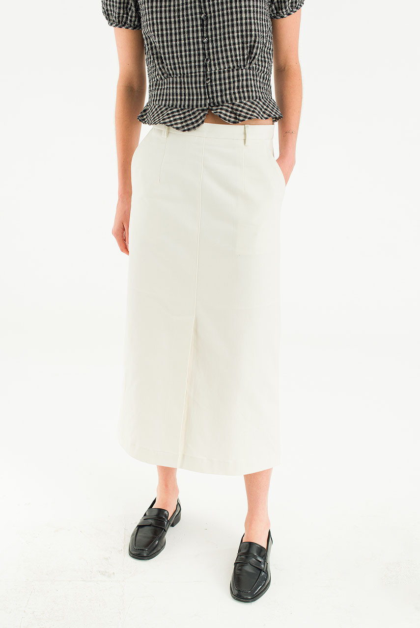 Melting Mid Length Skirt, Ivory