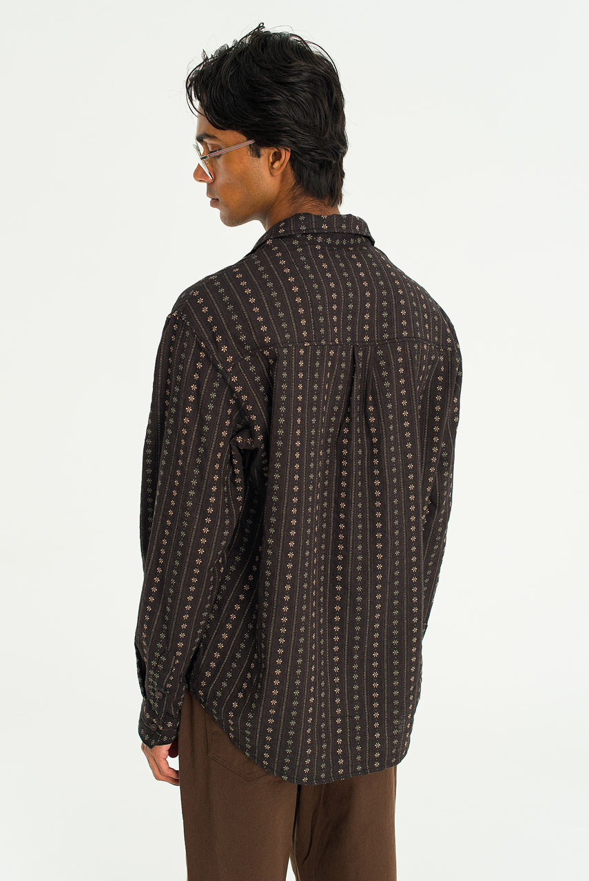 Menswear | Embroidered Shirt, Brown