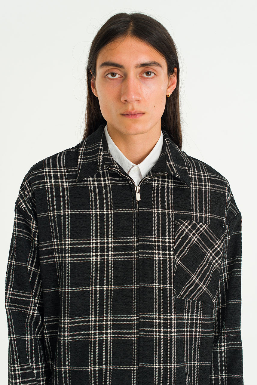 Andmary Coco check jacket ブラック Andmary Coco check jacket black