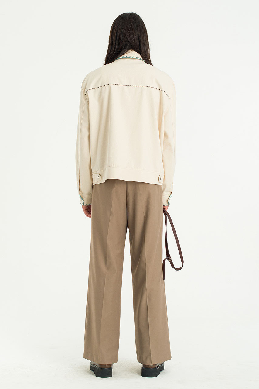 Oldham jacket Beige アウターその他 Menswear | Embroidered Work Jacket, Beige