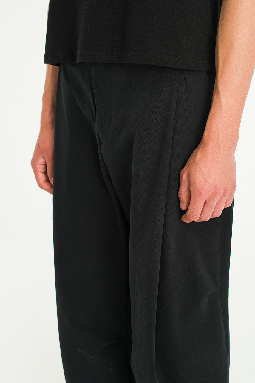 ゆうり BLACK LOOSE SLACKS 2823P スラックス 9fbfe06d_0145dc64_formaltr_bla