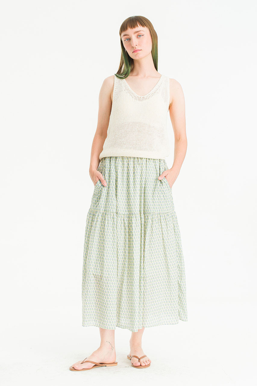 Bunny Flower Skirt, Blue