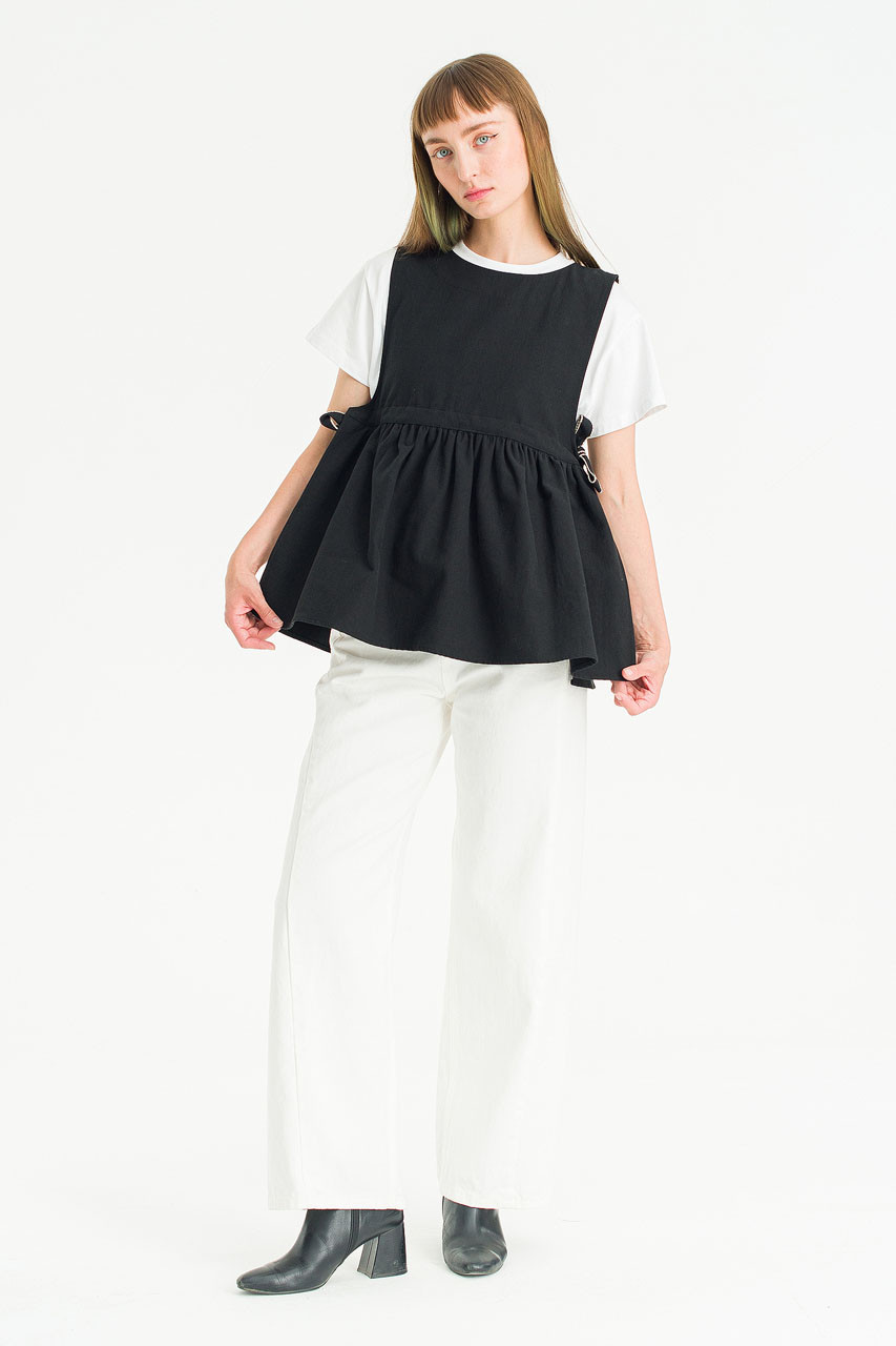 RIBBON / VEST FRILL ブラック perna