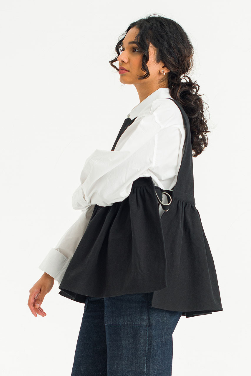 Faye Ribboned Vest, Black