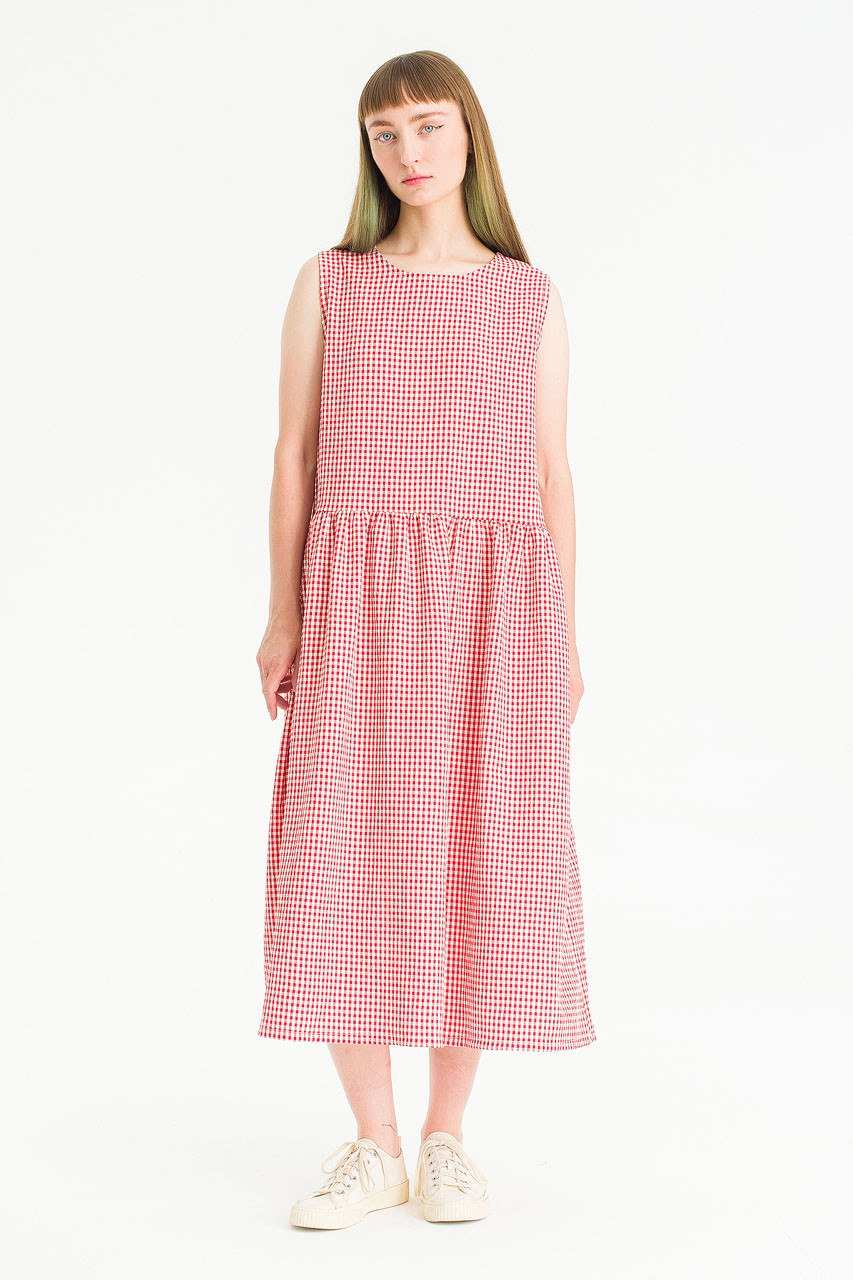 Melrose Gingham Aron Dress, Red