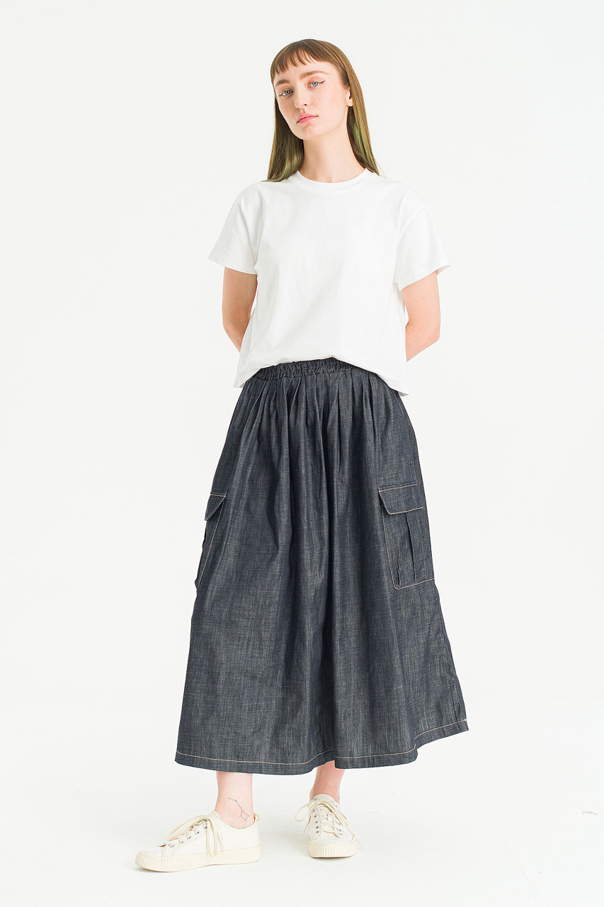 Shadow Cargo Skirt, Indigo