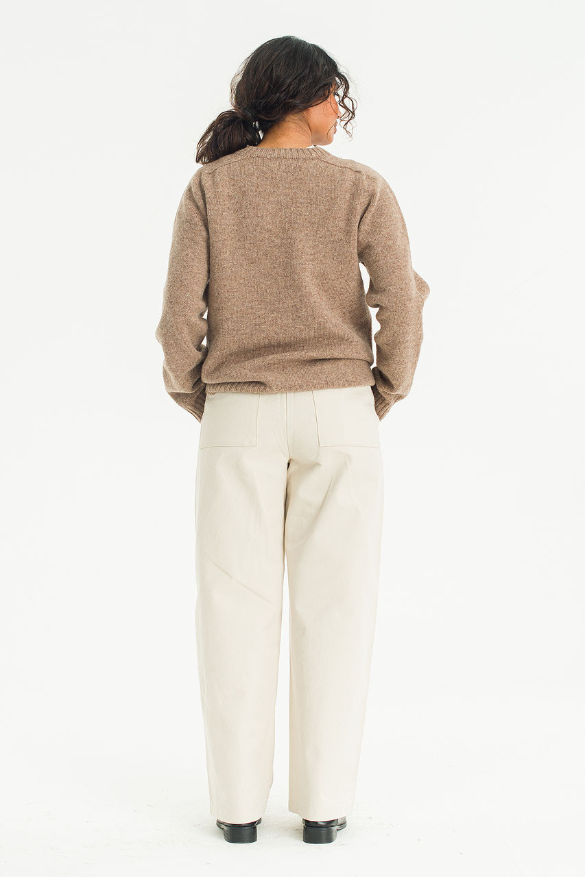 Lochfield Wool Seamless Jumper, Brown