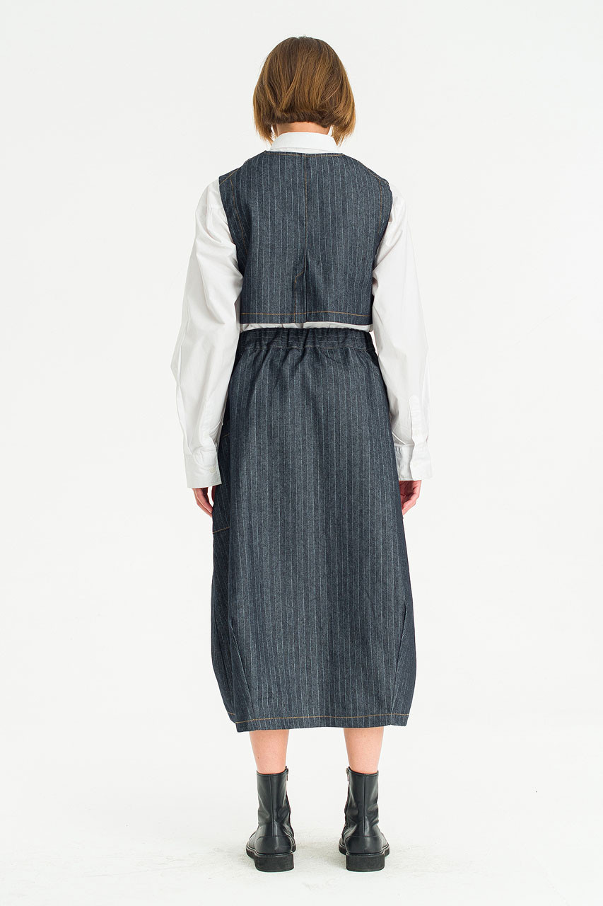 Hiro Crop Vest, Blue