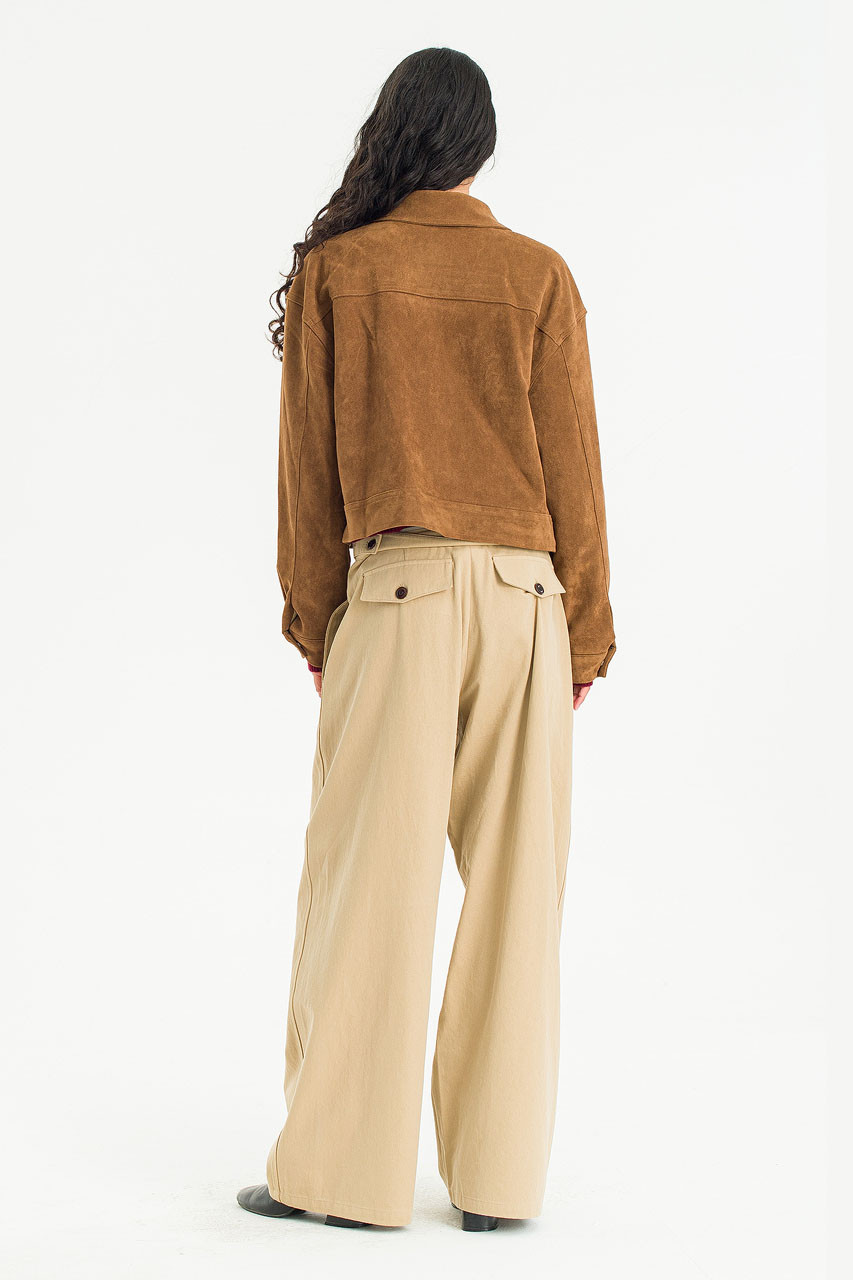 Suede Horizone Blouson, Camel