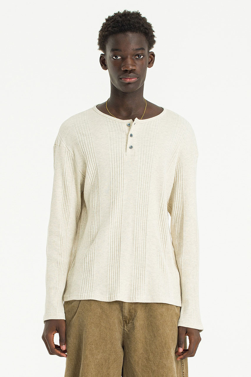 Menswear | Slim Henley, Ivory