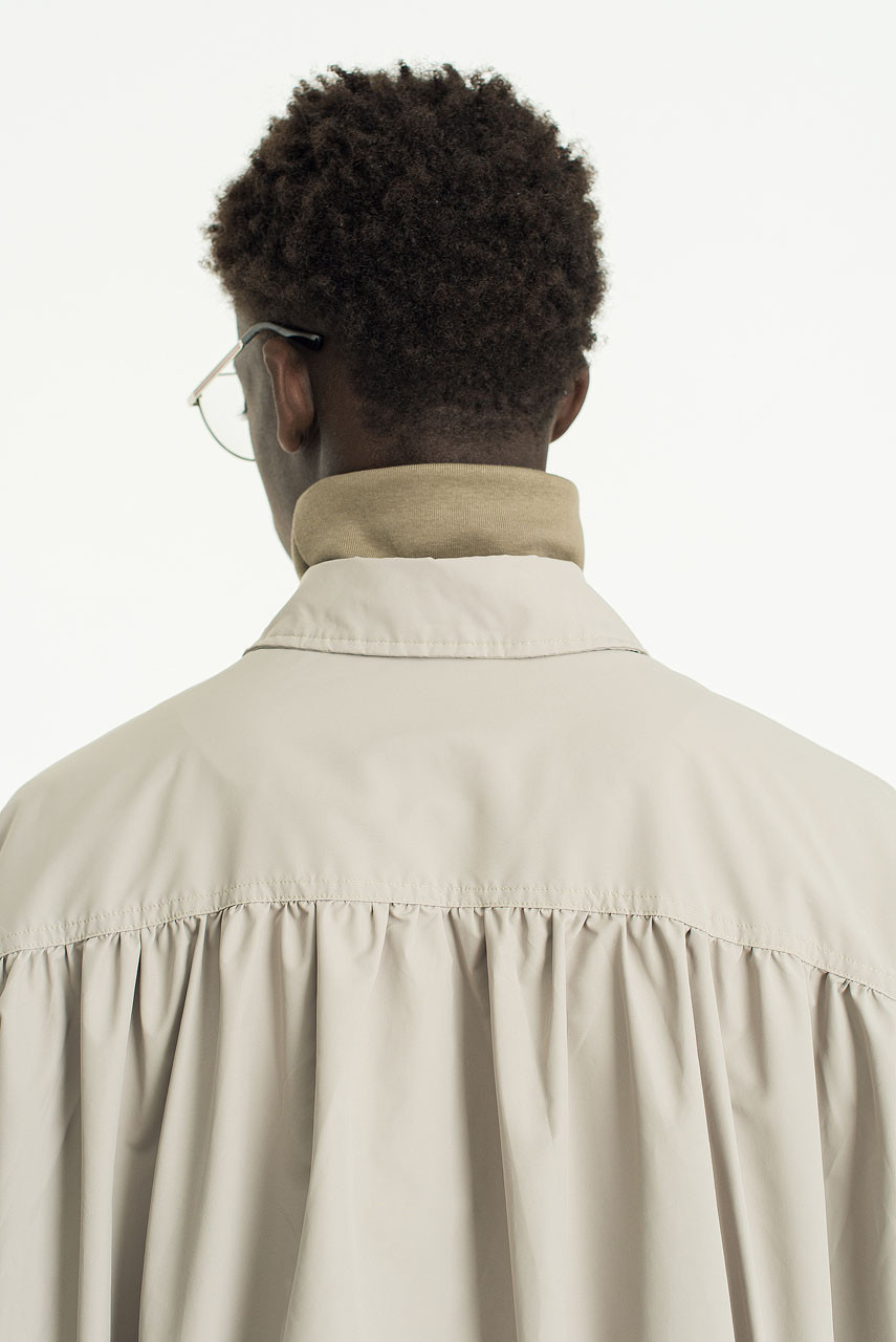 Menswear | Drape Harrington Jacket, Khaki Beige