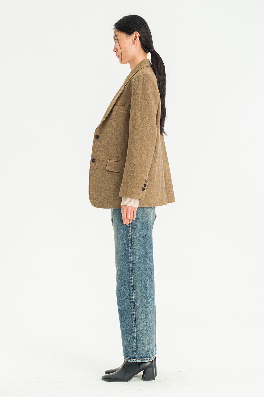 Wren Classic Wool Jacket, Beige