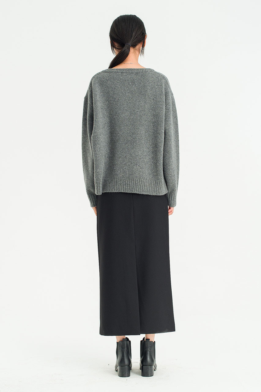 Answer Box V Neck Jumper, Charcoal