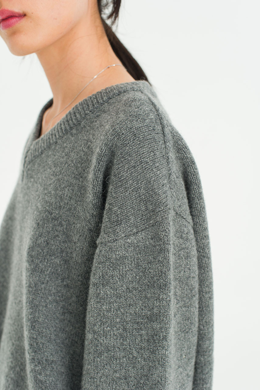 Answer Box V Neck Jumper, Charcoal