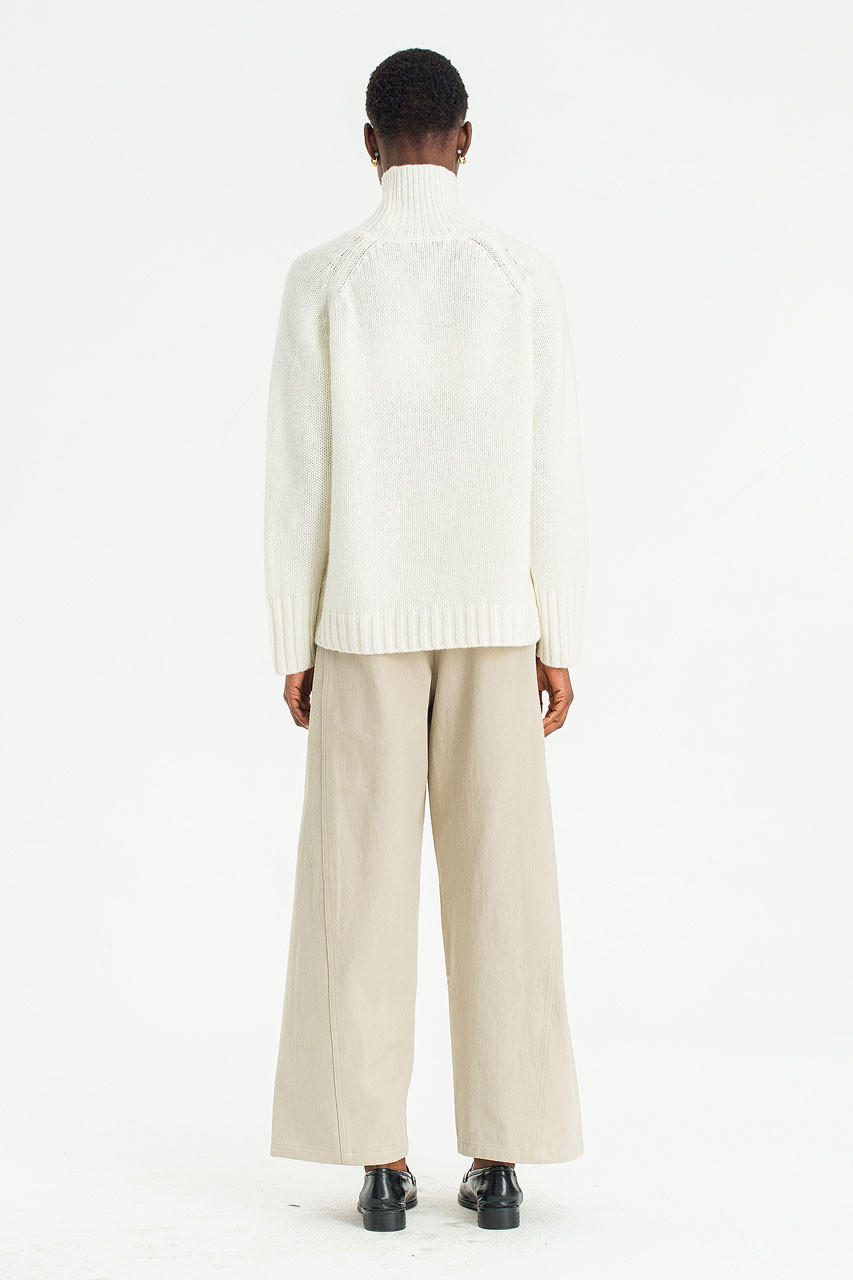 Lavender Cotton Pants, Beige